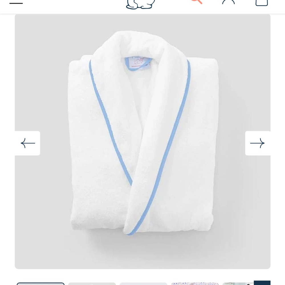 Weezie French Blue and white signature robe!